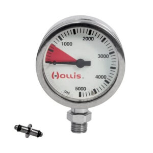 Hollis 2" Brass and Glass Pressure Gauge