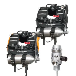 Zeagle Code 3 Orange and Black Product Image with Razor II